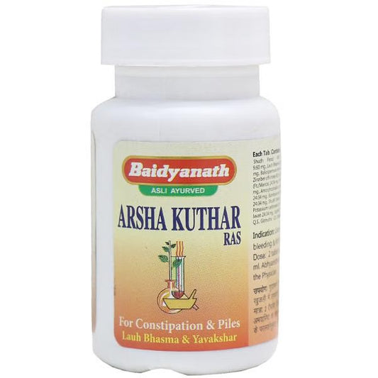 Baidyanath Arsha Kuthar Ras – Ayurvedic Piles & Hemorrhoids Relief | 40 Tablets