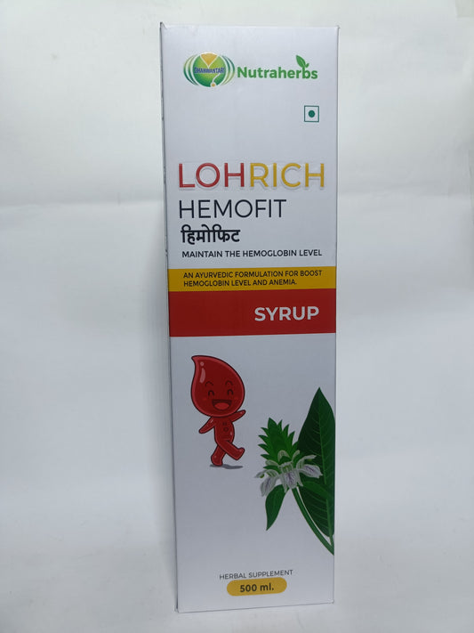 Lohrich Hemofit syrup packaging on a white background