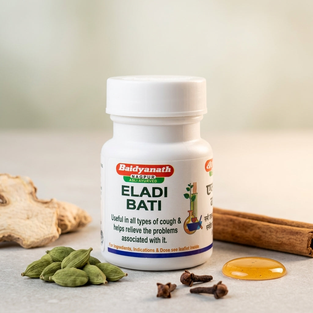 Baidyanath Eladi Bati Ayurvedic Medicine for Cough Relief and Respiratory Health
