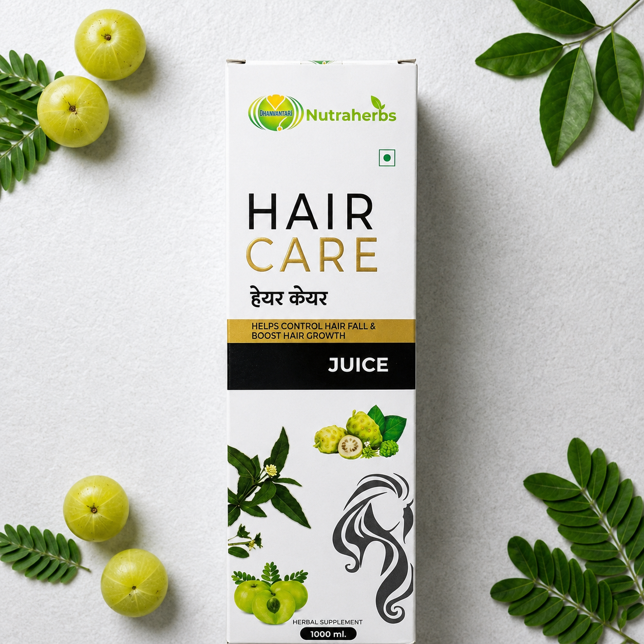 Dhanwantari Hair Care Juice 1000ml for Hair Fall Control Hair Growth and Healthy Scalp