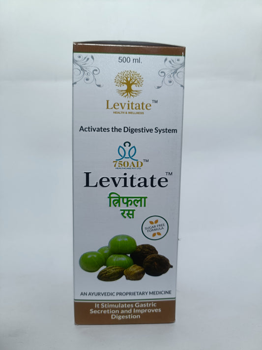 Levitate Triphala Ras | 500ml | Activates the digestive System | Sugar free formula