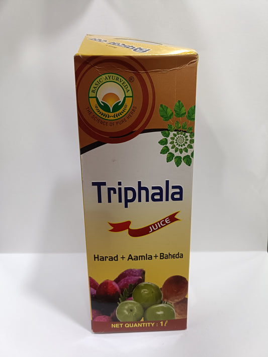 Basic Ayurveda Triphala Juice | Harad + Aamla + Baheda | 1L/500ml
