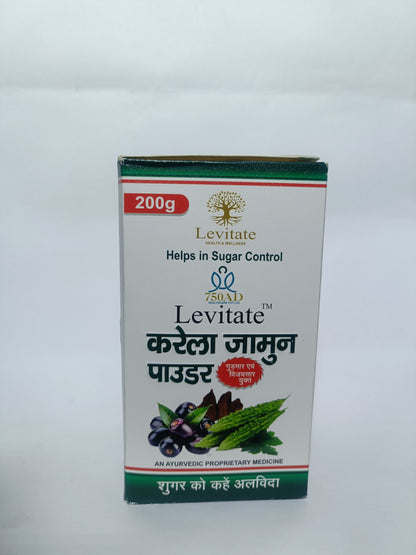 Levitate Karela Jamun Powder |  200g | Good Bye Sugar